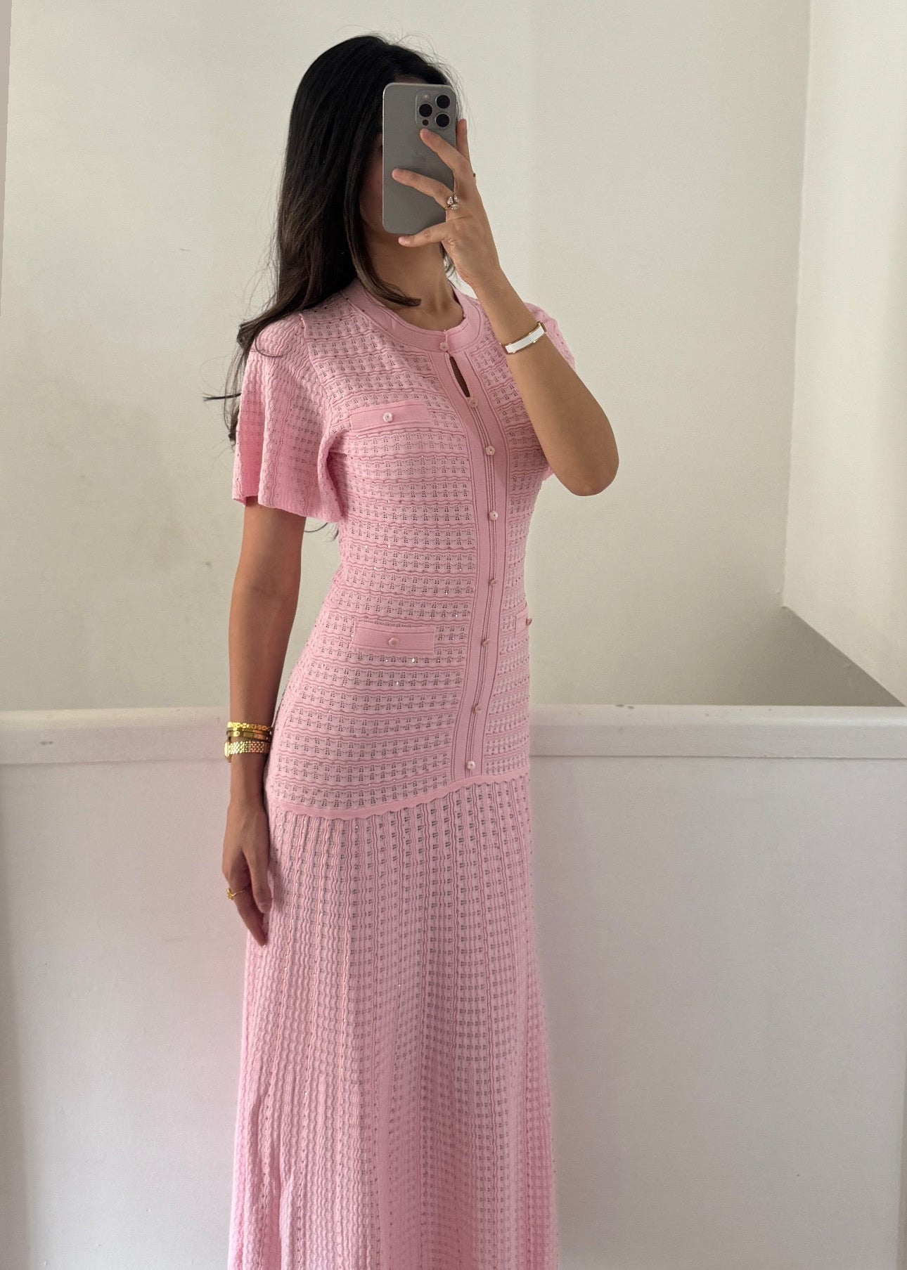 almaz dress- baby pink