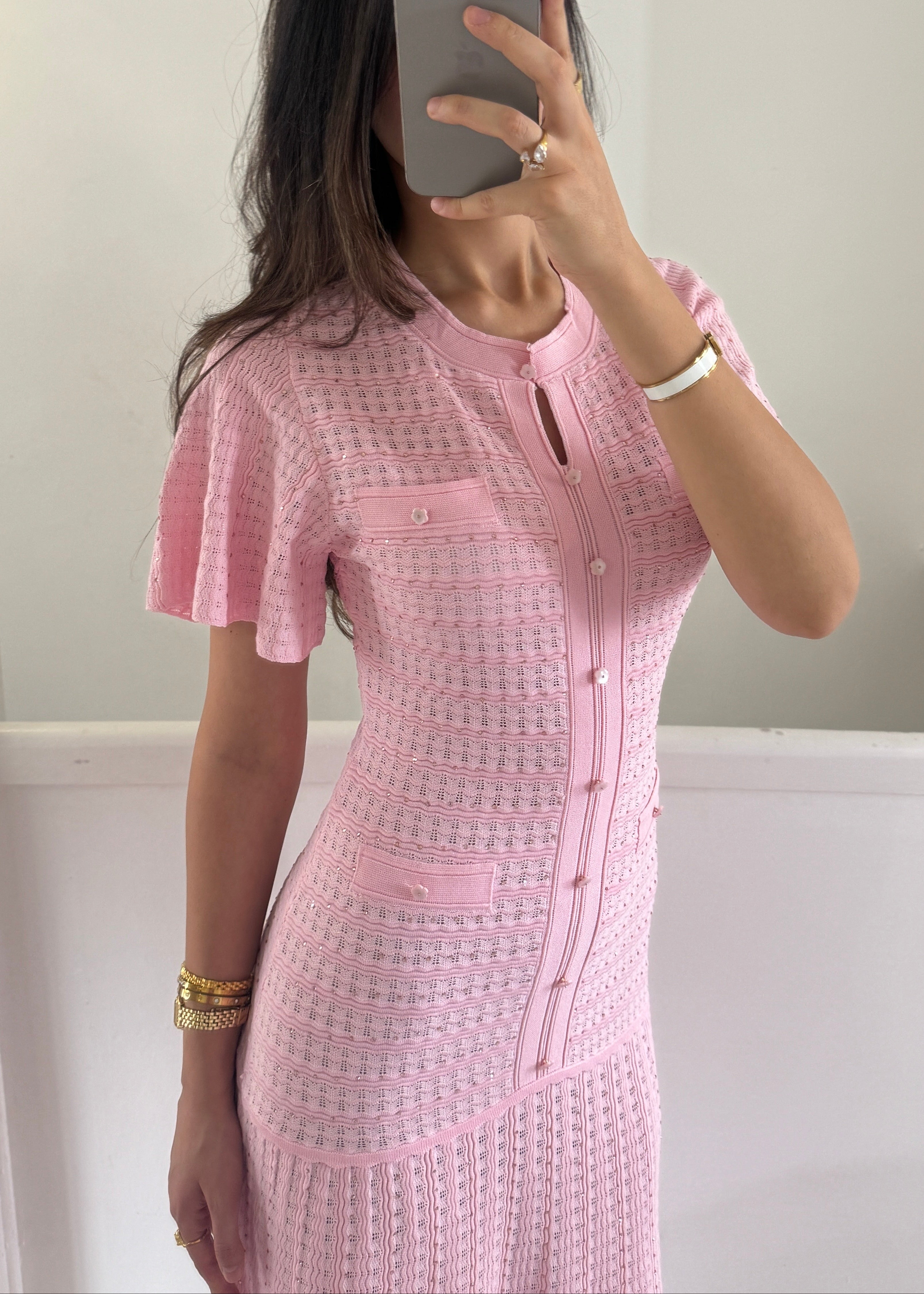 almaz dress- baby pink