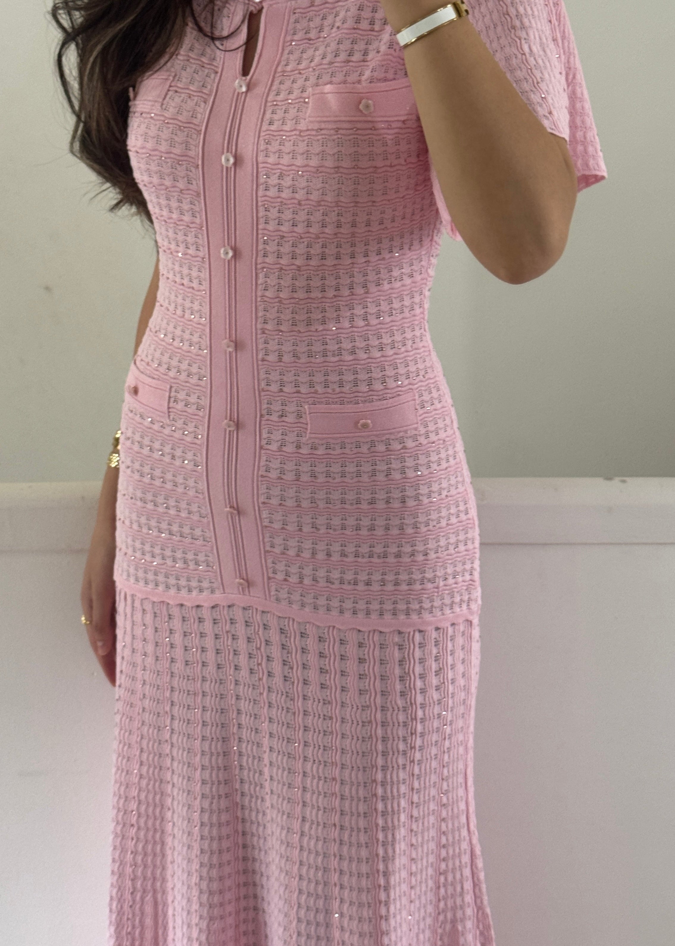 almaz dress- baby pink