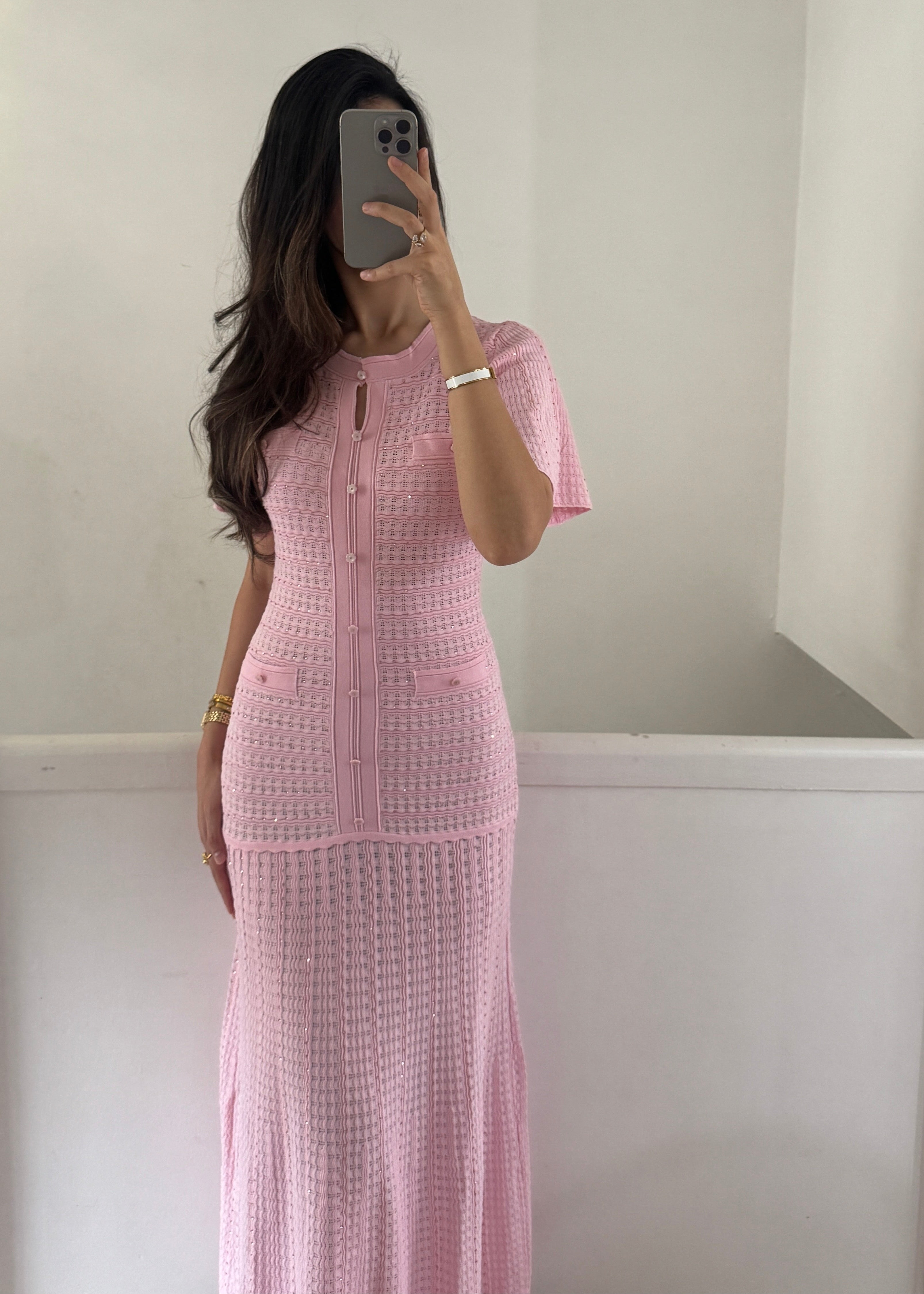 almaz dress- baby pink
