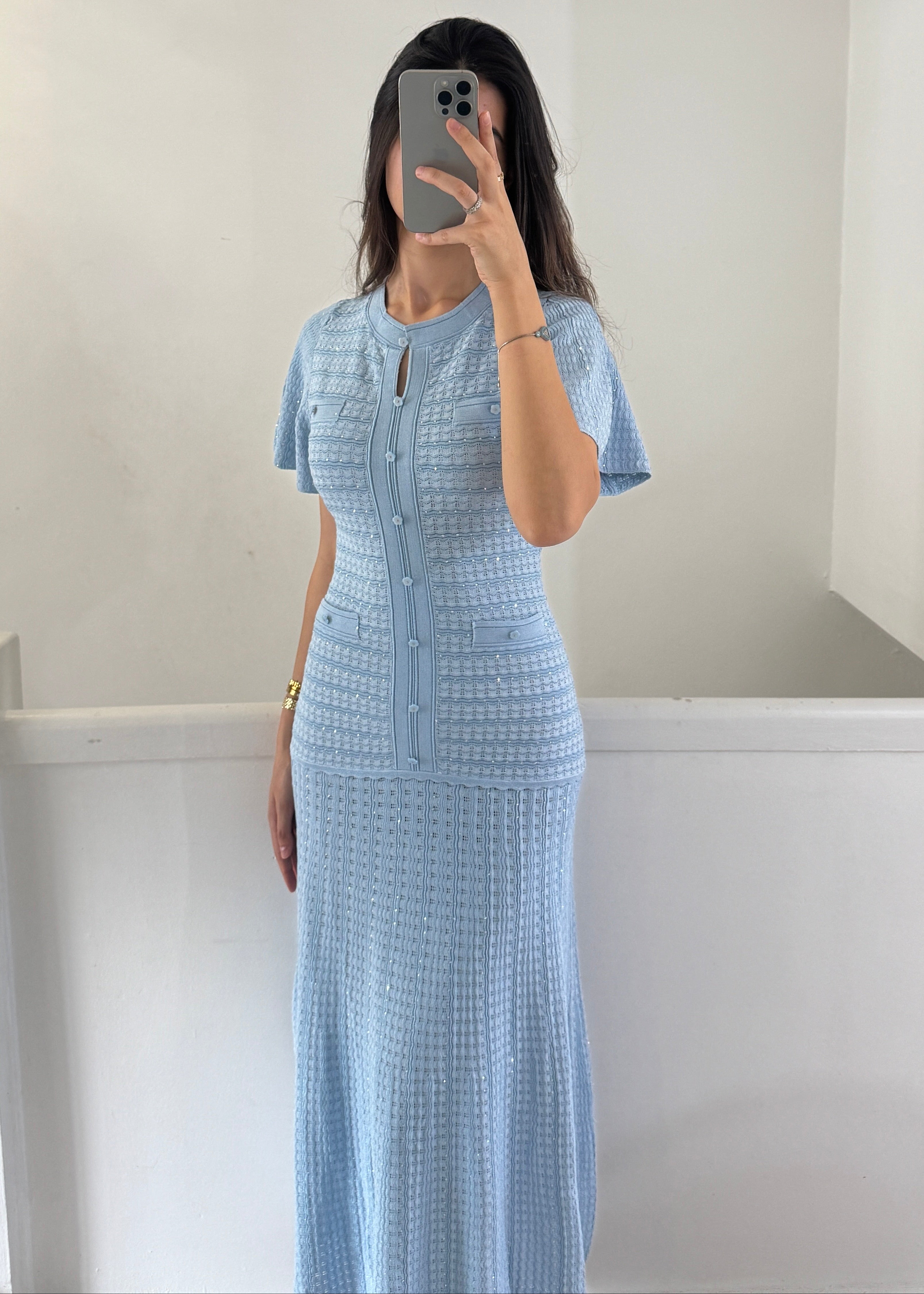 almaz dress- baby blue