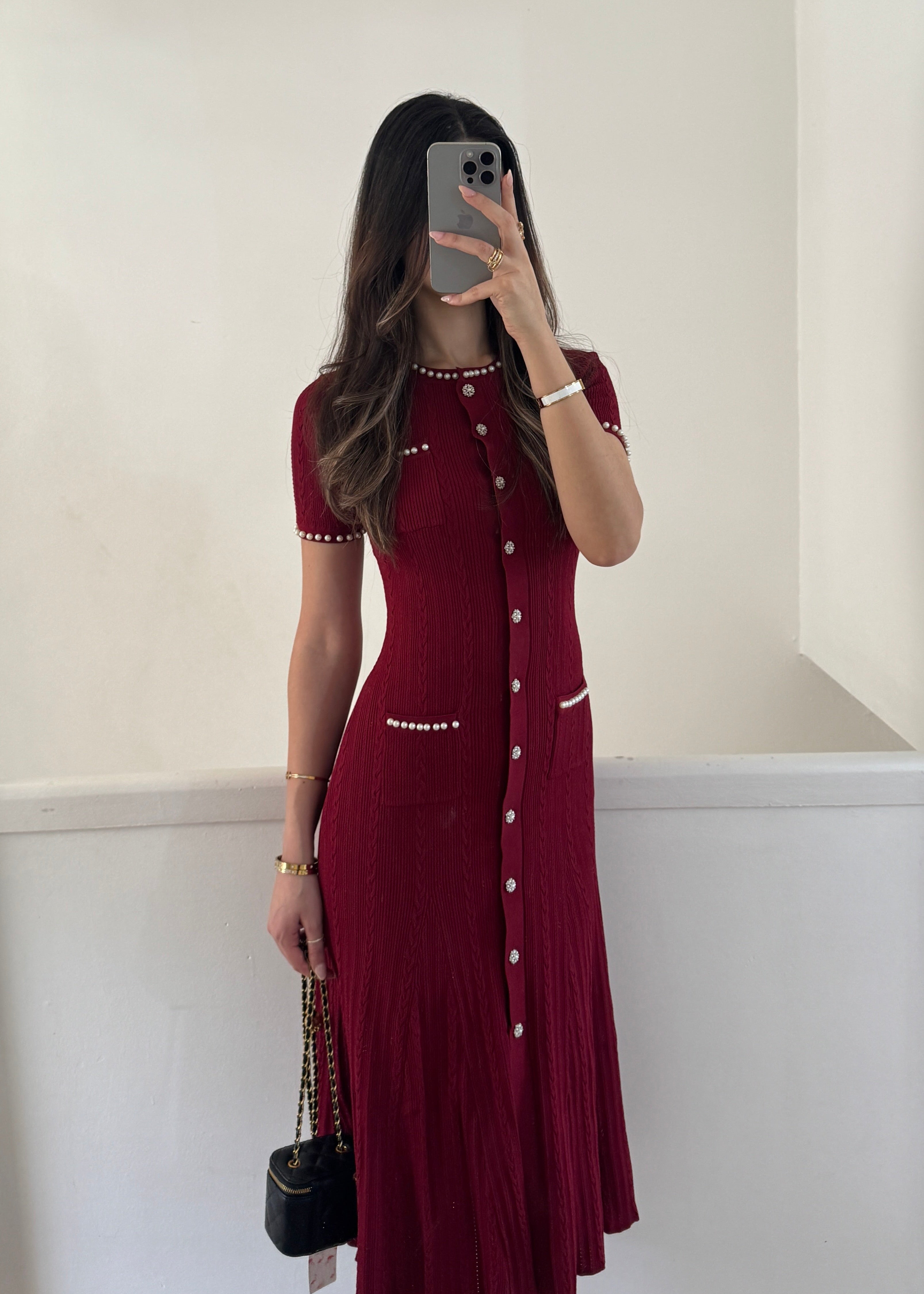 Alysa dress- burgundy