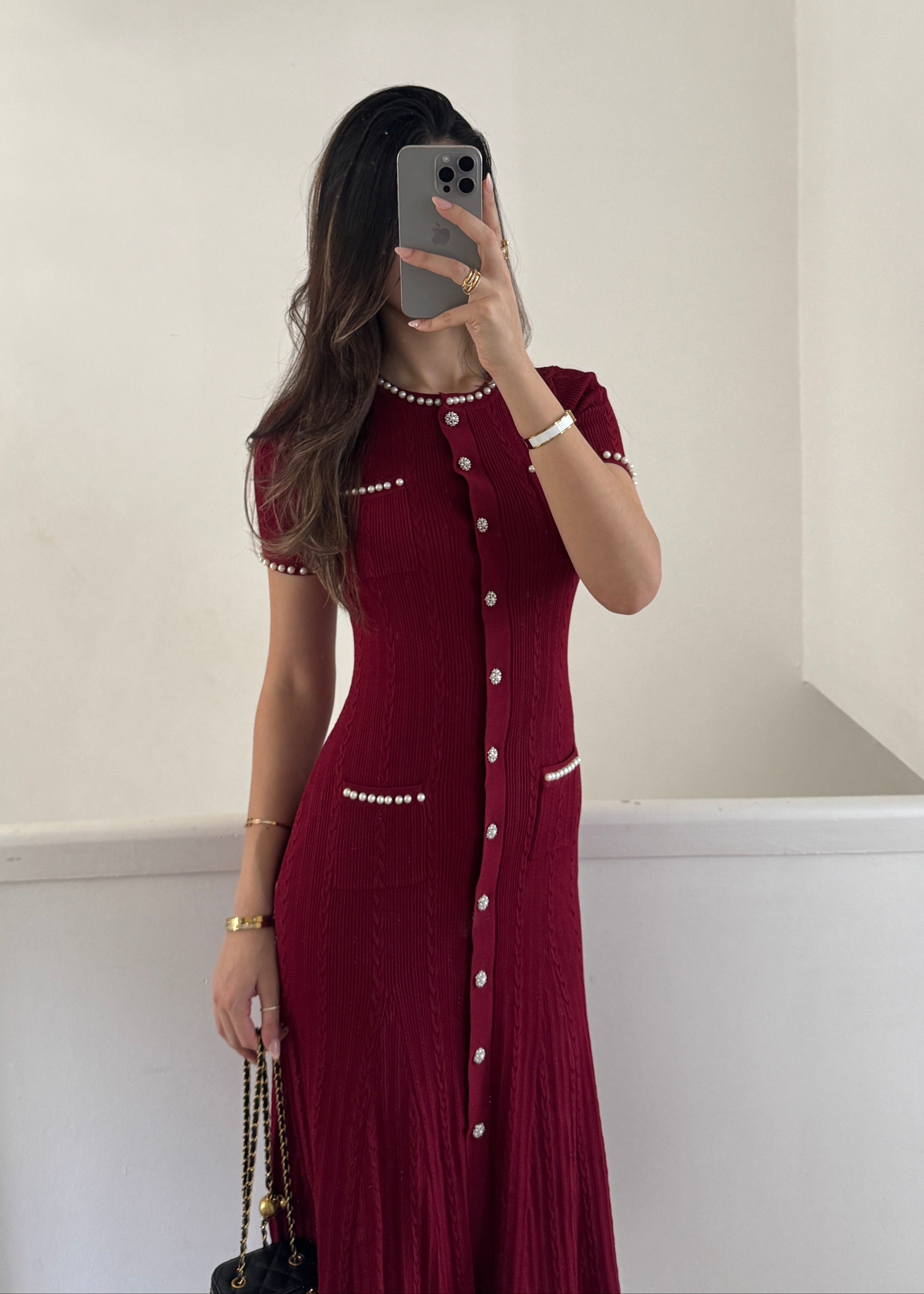 Alysa dress- burgundy