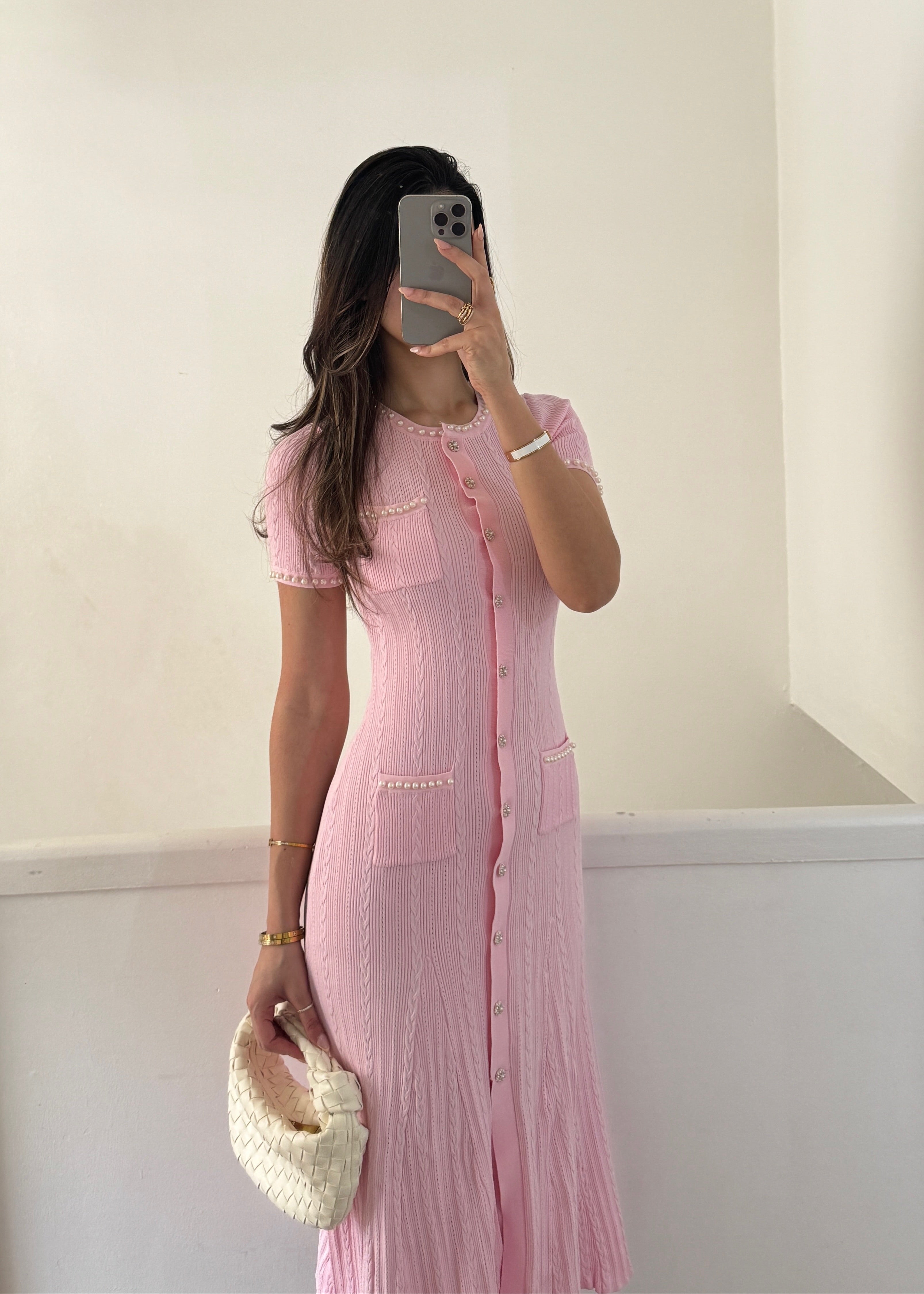 Alysa dress- baby pink