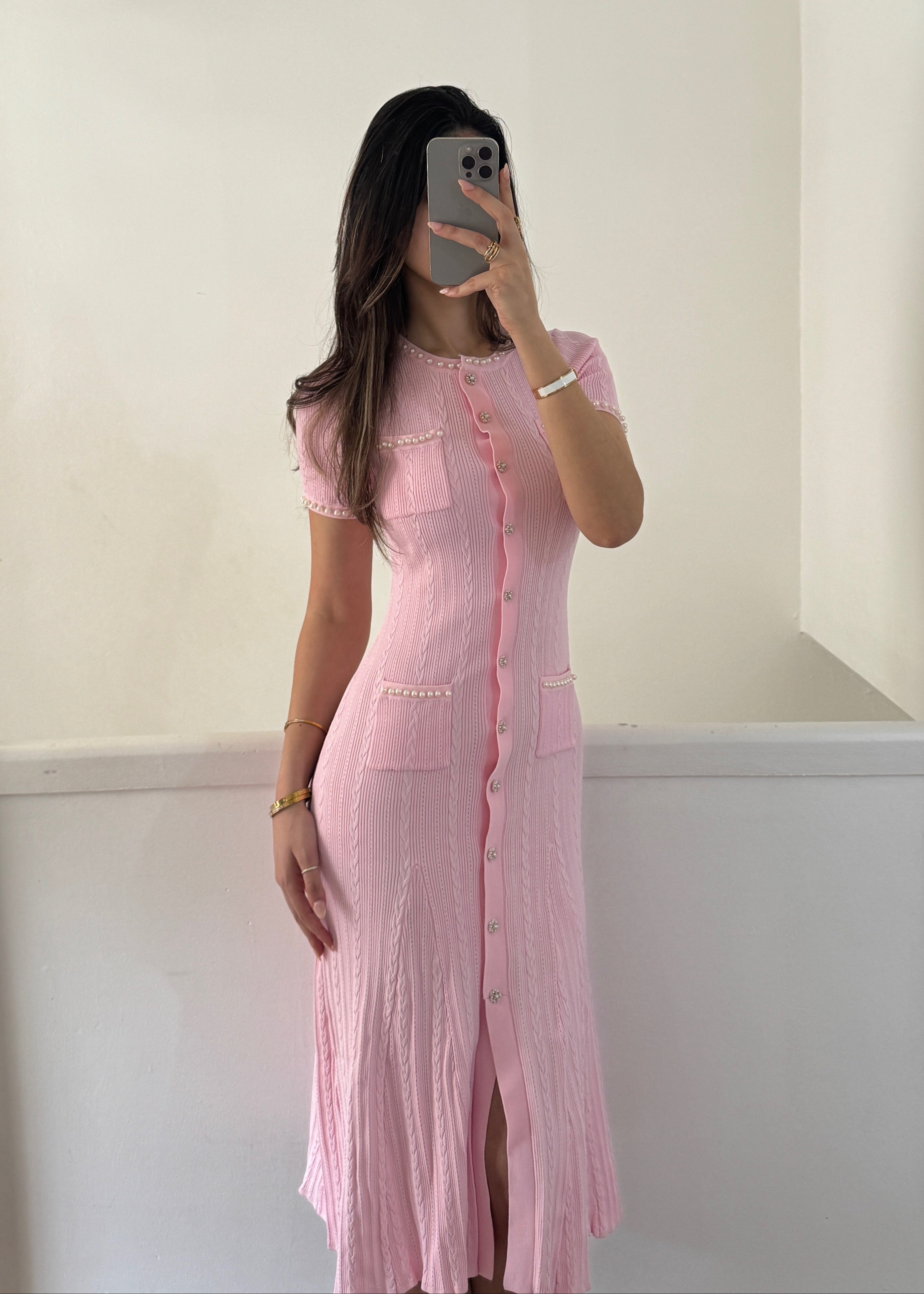 Alysa dress- baby pink