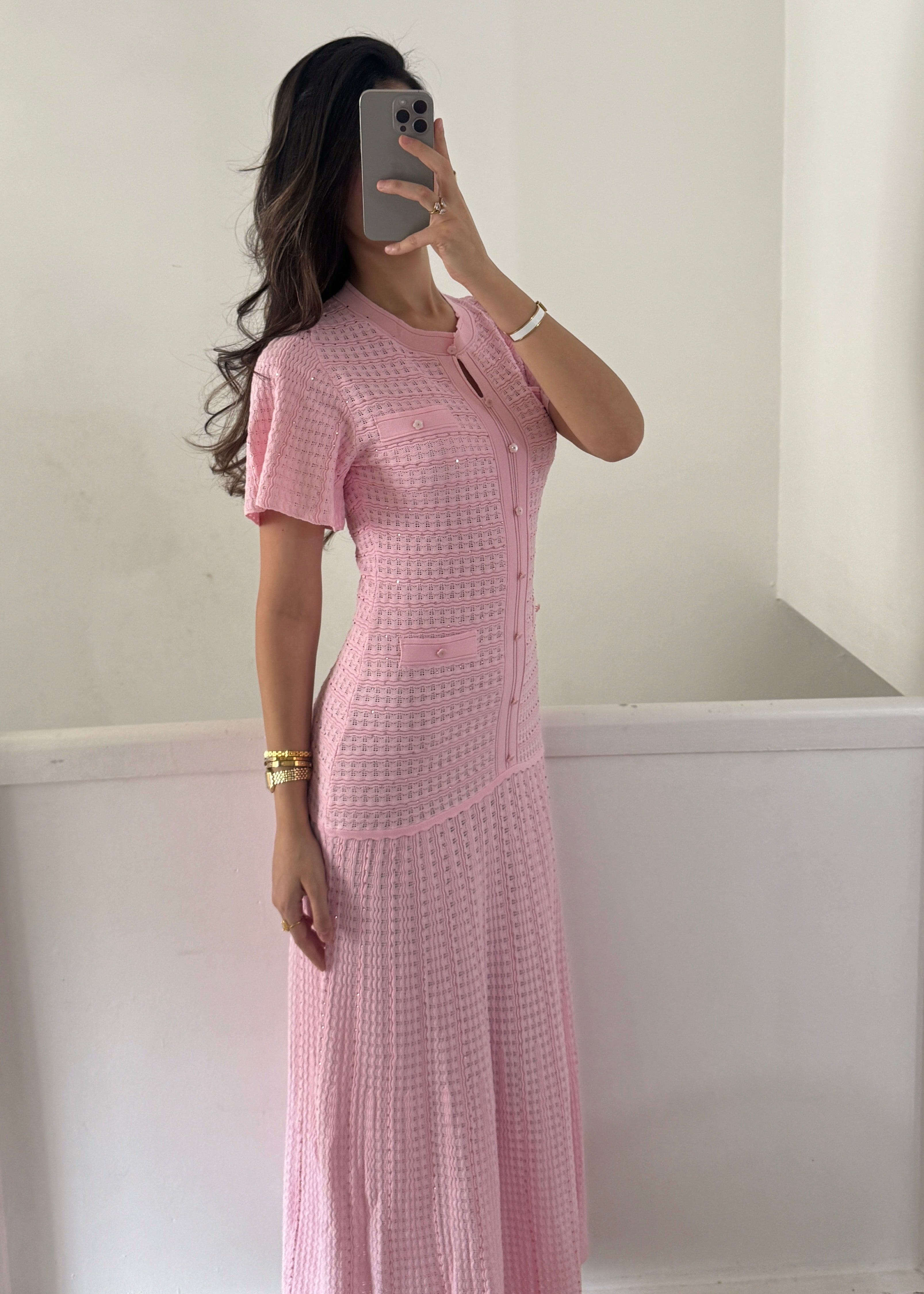 almaz dress- baby pink