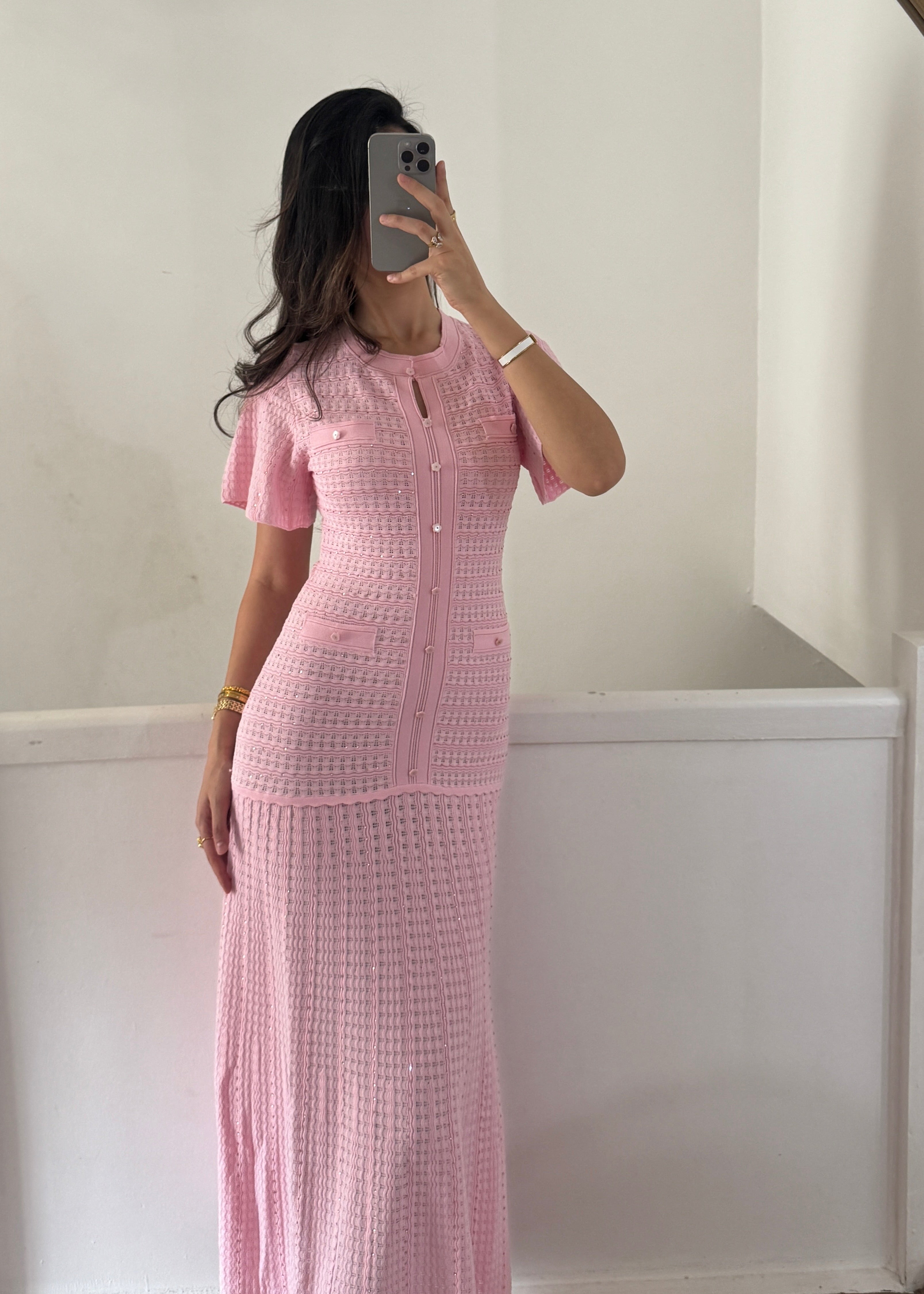 almaz dress- baby pink