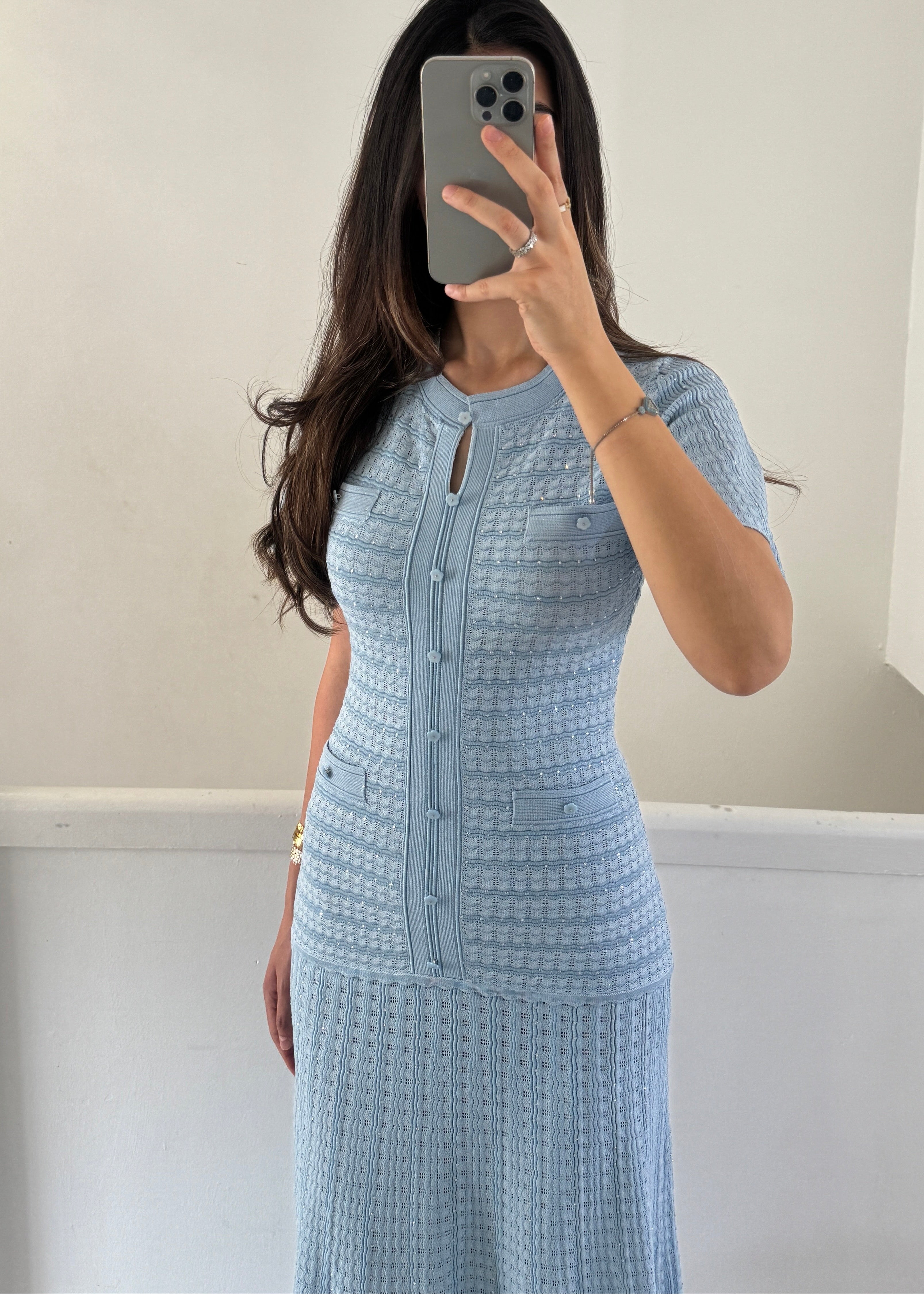 almaz dress- baby blue