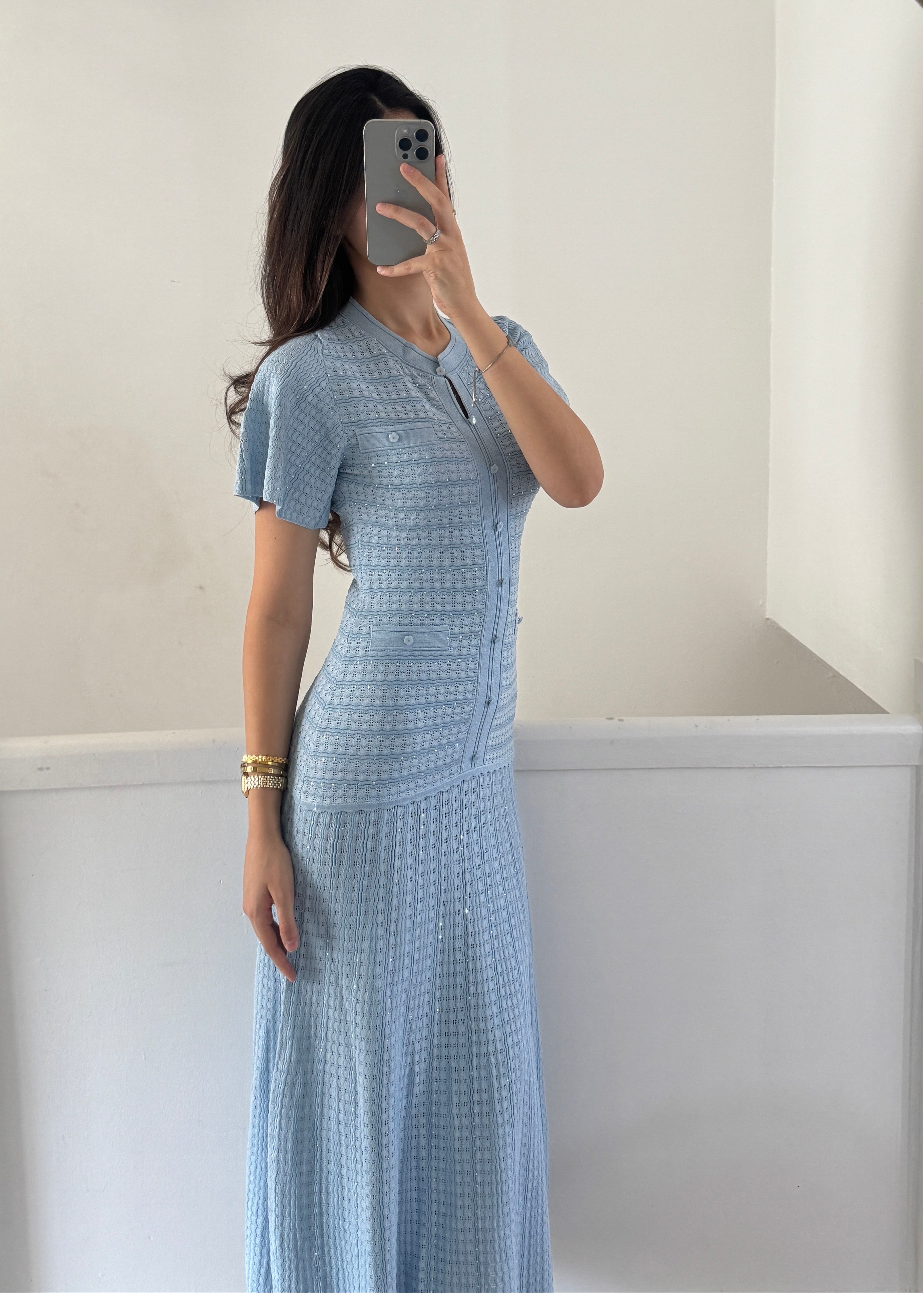 almaz dress- baby blue